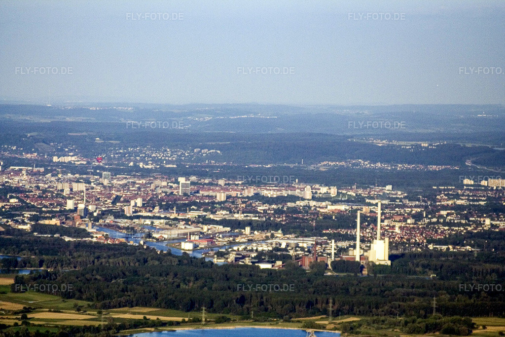 Luftbild: Karlsruhe von Westen im Ortsteil Knielingen in Karlsruhe im Bundesland Baden-Württemberg in Deutschland. Foto: IMG_2555.jpg vom 08.06.2006 durch Werner Riehm/FLY-FOTO.de
