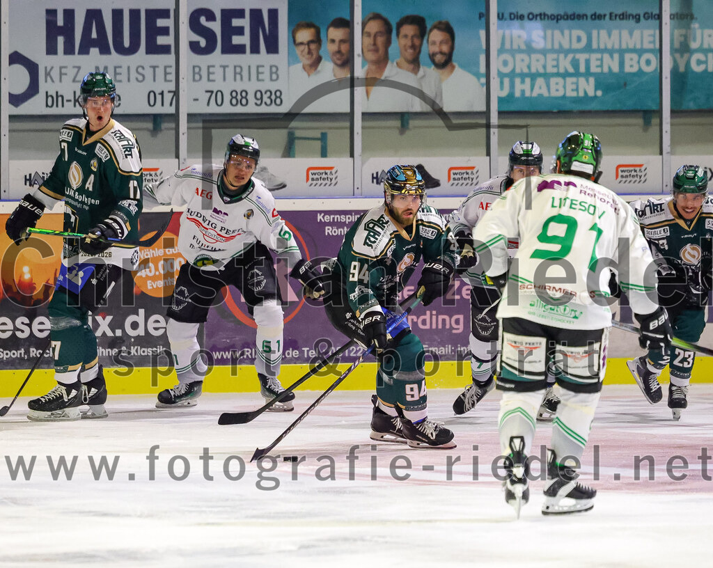 2025-09-21_095_TSV_Erding_gegen_Hoechstadter_Alligators | Erding, Deutschland, 21.09.2025:Eishockey, Oberliga Süd 2025 / 2026, 2. Spieltag, TSV Erding gegen Höchstadter Alligators, Endergebnis: 3:4Foto: Christian Riedel / fotografie-riedel.net