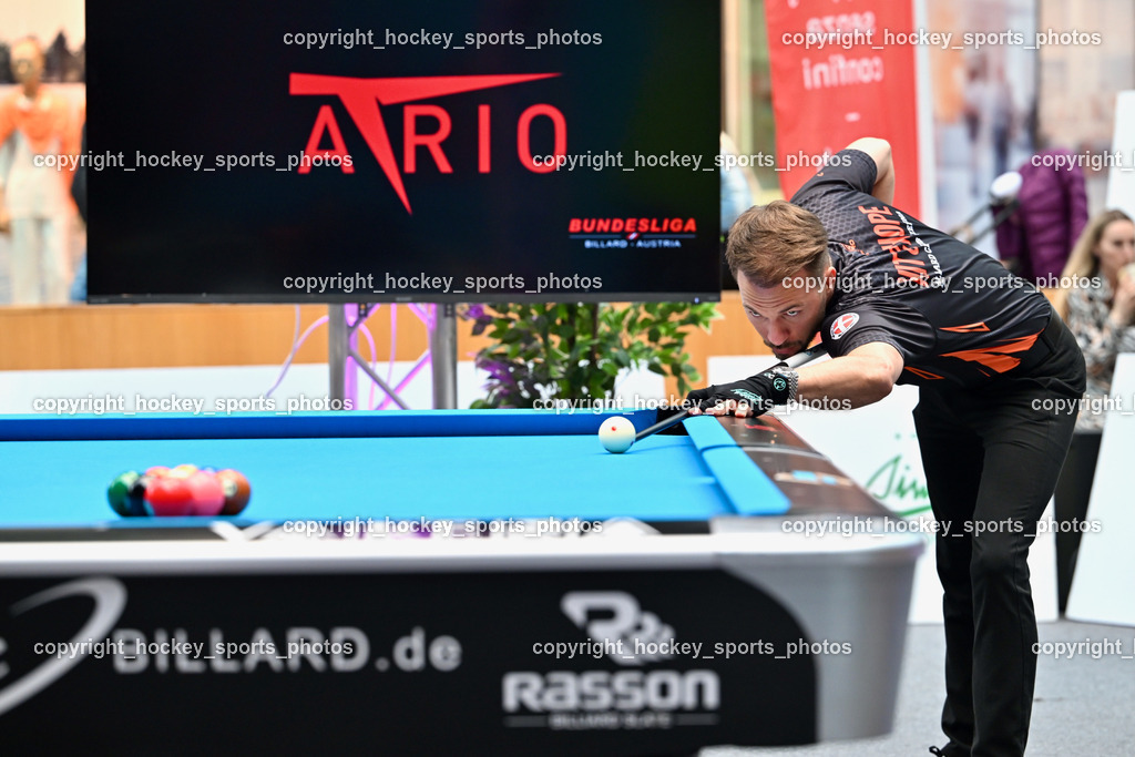 Pool Billard Bundesliga 2025 im ATRIO | Albin Ouschan, Pool Billard Bundesliga 2025 im ATRIO, Pool Billard Bundesliga 2025 im ATRIO am 29.03.2025 in Villach (Atrio), Austria, (Photo by Bernd Stefan)