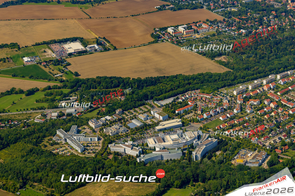 Klassische Luftaufnahme ohne Drohne zeigt:Klinik bei Weimar - Die Luftbildaufnahme wurde 2025 vom UL-Flugzeug heraus erstellt ( keine Drohnenaufnahme ) - Hochauflösende Luftaufnahme -Nicht vergleichbar mit Google Maps oder Satelittenbilder- Die Geschenkidee !Mit Lizenz und Bildrechte bestellbar