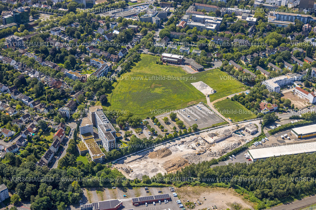 Dortmund240800622 | Luftbild, DSW 21 Dortmunder Stadtwerke, Gebäude Hauptverwaltung Deggingstraße mit Wiesenfläche, Westfalendamm, Dortmund, Ruhrgebiet, Nordrhein-Westfalen, Deutschland