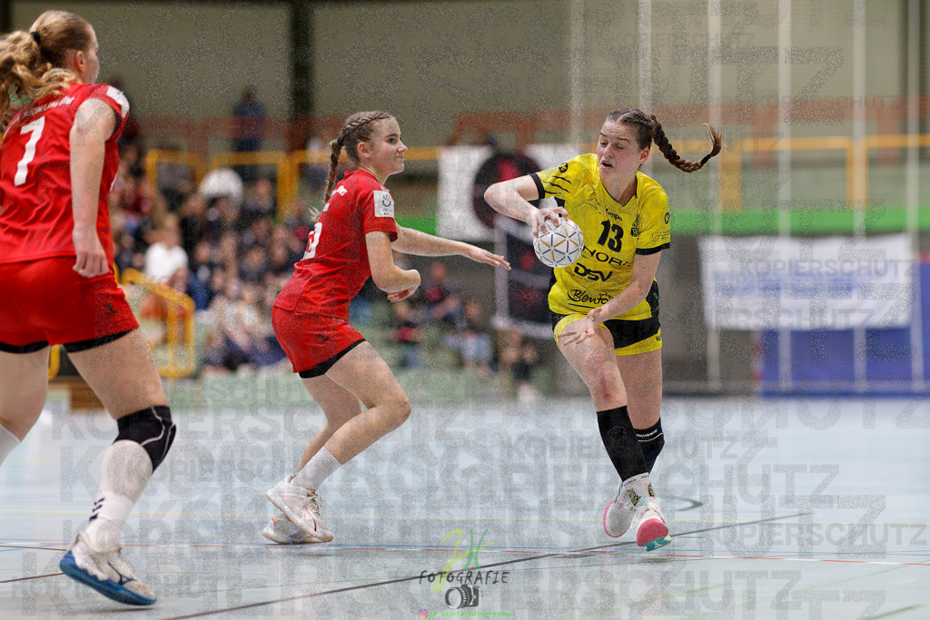 Hessenmeisterschaft wJC - Finale; HSG Kleenheim - HSG Weiterstadt/ Braunsh.Worf. | Hessenmeisterschaft wJC - Finale; HSG Kleenheim - HSG Weiterstadt/ Braunsh.Worf. am 22.03.2025 in Biedenkopf (Sporthalle Lahntalschule)Photo © 2025 - Jörg Heinrich - Realisiert mit Pictrs.com