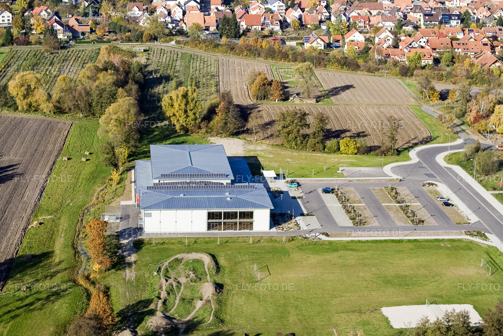 Luftbild: Bienwaldhalle Kandel in Kandel im Bundesland Rheinland-Pfalz in Deutschland. Foto: IMG_8800.jpg vom 05.11.2007 durch Werner Riehm/FLY-FOTO.de