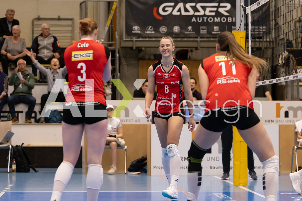 Volleyball I Frauen I Saison 2025-2026 I Volleyball NLA | Women I 1/2 Finals I  VC Kanti Schaffhausen - Sm'Aesch Pfeffingen I 07.03.2026 | 8 Lina-Marie Lieb (DE) (VC Kanti Schaffhausen) – Aussen - Realisiert mit Pictrs.com