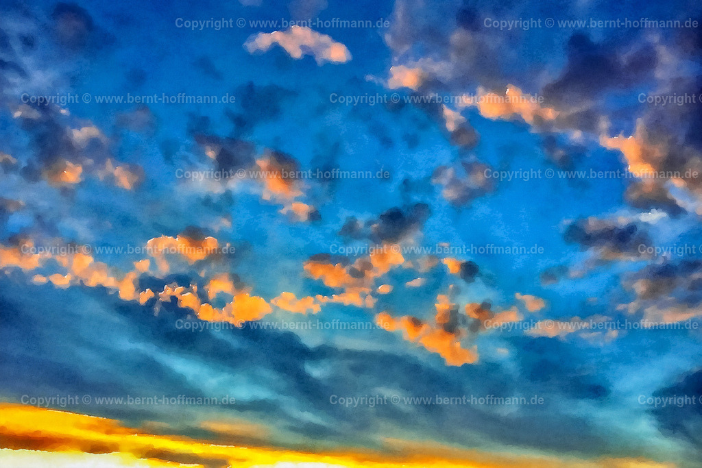 PDM2_2276_Abendhimmel_150x100 | DIGITALKUNST. Himmlische Aussichten - Abendwolken. __ Cirrus- und Alto Cumulus -Wolken vor gelb- blauem Himmel. Seitenverhältnis = 3 zu 2 - Realisiert mit Pictrs.com
