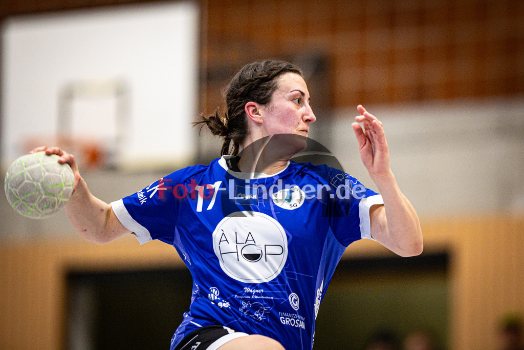 TSV Weilheim gegen SG Biessenhofen-Marktoberdorf | Handball Bezirksoberliga Frauen Alpenvorland 2024/25, TSV Weilheim gegen SG Biessenhofen-Marktoberdorf, 20250412,Aktion,2025-04-12 in Weilheim (Weilheim, Am Hardt), Katharina LUKAS (SG Biessenhofen-Marktoberdorf 17)Copyright: WolfgangxLindner www.foto-lindner.de