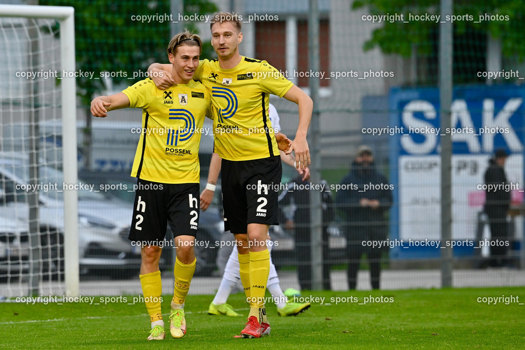 SAK vs. SV Allerheiligen 19.5.2023 | Jubel SV Allerheiligen Mannschaft, #14 Fabio Pistrich, #5 Luca Christian Puster