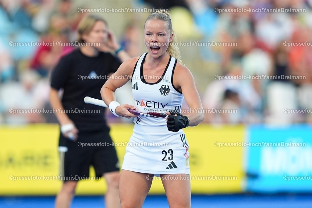xydrx11082503051 | 11.08.2025, xydrx, Frauen EuroHockey Championship 2025, Gruppenphase, Gruppe A, Deutschland - Niederlande, Sparkassenpark Mönchengladbach: Emma Davidsmeyer (GER #23)