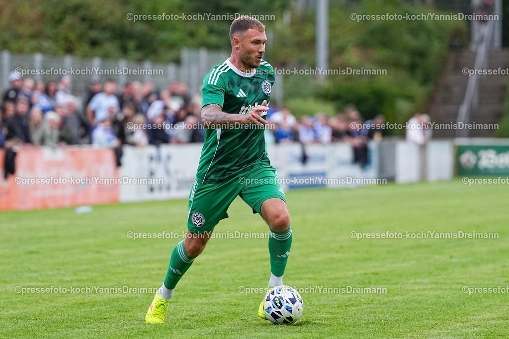 xYDR16072501094 | 16.07.2025, xydrx, Fußball, VFB Homberg - MSV Duisburg, Testspiel, PCC-Stadion: Maximilian Dittgen (MSV Duisburg #11)
