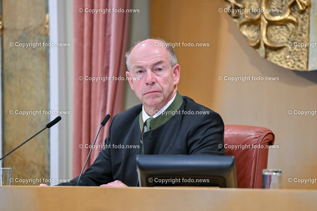 Landhaus Linz_ Promenade_ Landtagssitzung_ 15.06.2023-72 | 15.06.2023, Landhaus Linz AUT, Promenade, Landtagssitzung, im Bild Max Hiegelsberger (1.Landtagspraesident, VP)