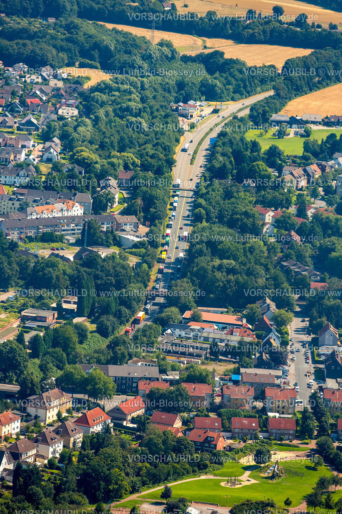 Gladbeck16072789 | Bundesstraße B224 mit Häusern an der Gartenstraße, Gladbeck, Ruhrgebiet, Nordrhein-Westfalen, Deutschland