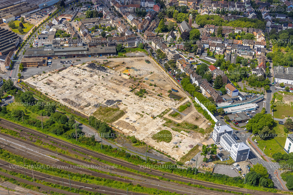 Hamm240706523 | Luftbild, Baugebiet zwischen Wilhelmstraße, Hobreckerstraße und Kleine Alleestraße, am Rangierbahnhof und Güterbahnhof, Mitte, Hamm, Ruhrgebiet, Nordrhein-Westfalen, Deutschland