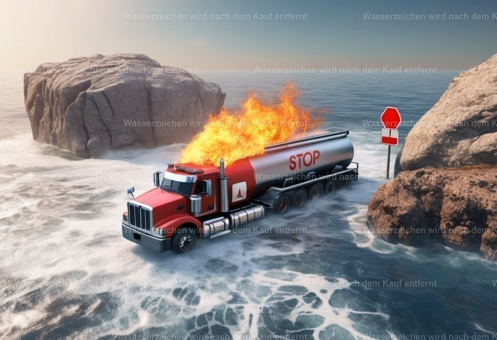 Tanker in Brand | Umweltkatastrophe mit Feuer - Realisiert mit Pictrs.com