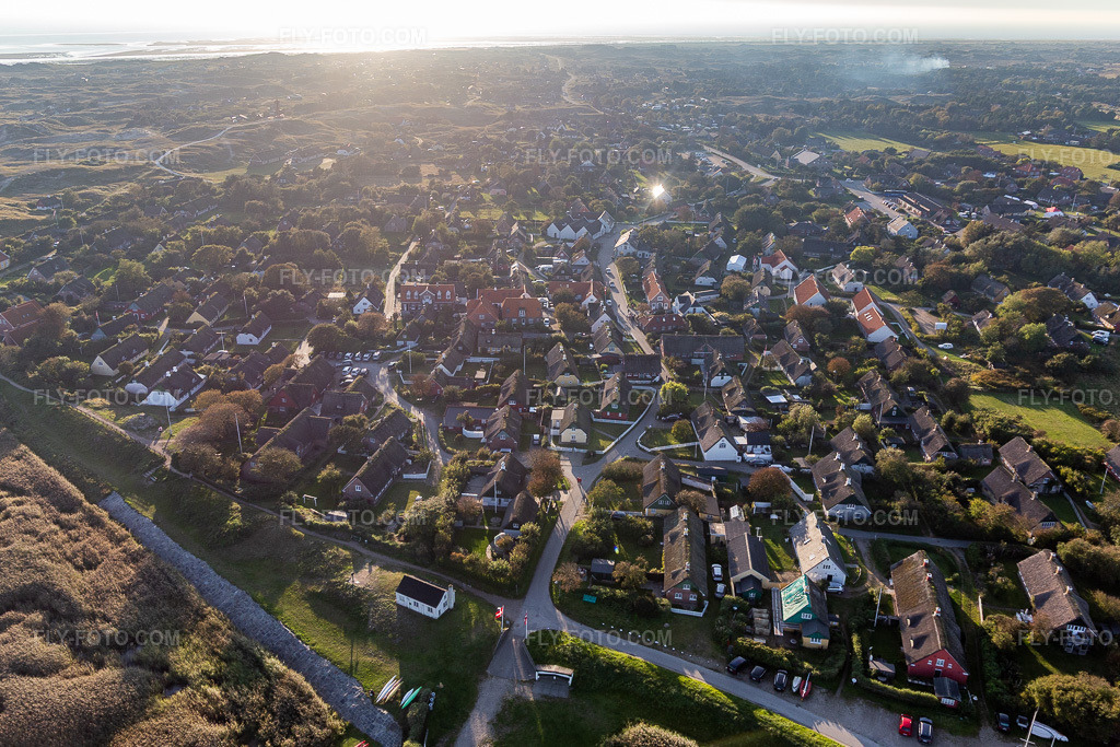 Aerial view: View of the town in Fanø in the state South Denmark, Denmark.Photo: IMG_118897.jpg taken on 09/21/2019 by Werner Riehm/FLY-FOTO.comResolution of the original: 5100 x 3400 px