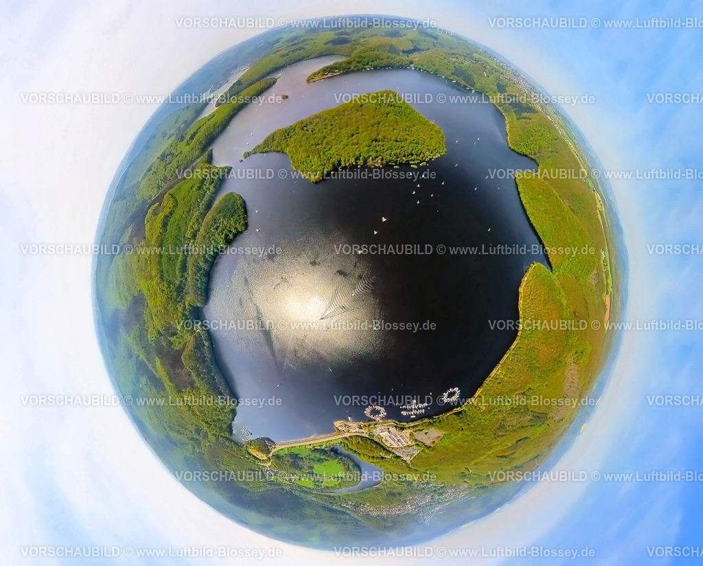 Heimbach240590133RurSee | Luftbild, Rursee mit Insel Eichert und Halbinsel Tonsberg, Rurtalsperre Schwammenauel und Rursee-Schifffahrt mit Segelbooten,  Hasenfeld, Heimbach, Nordrhein-Westfalen, Deutschland