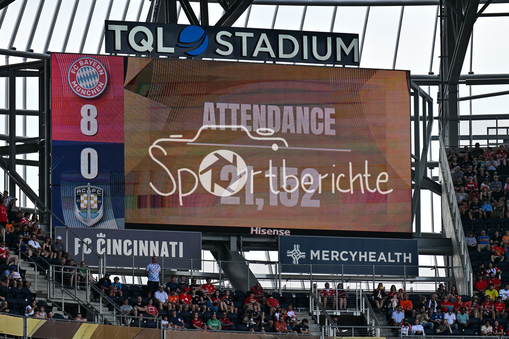 FC Bayern München - TQL Stadium | Die offizielle Zuschauerzahl im TQL Stadium / FIFA Club World Cup: FC Bayern Muenchen - Auchkland City FC, TQL Stadium am 15.06.2025 / BLD / ZDF / NOT FOR SALE IN USA