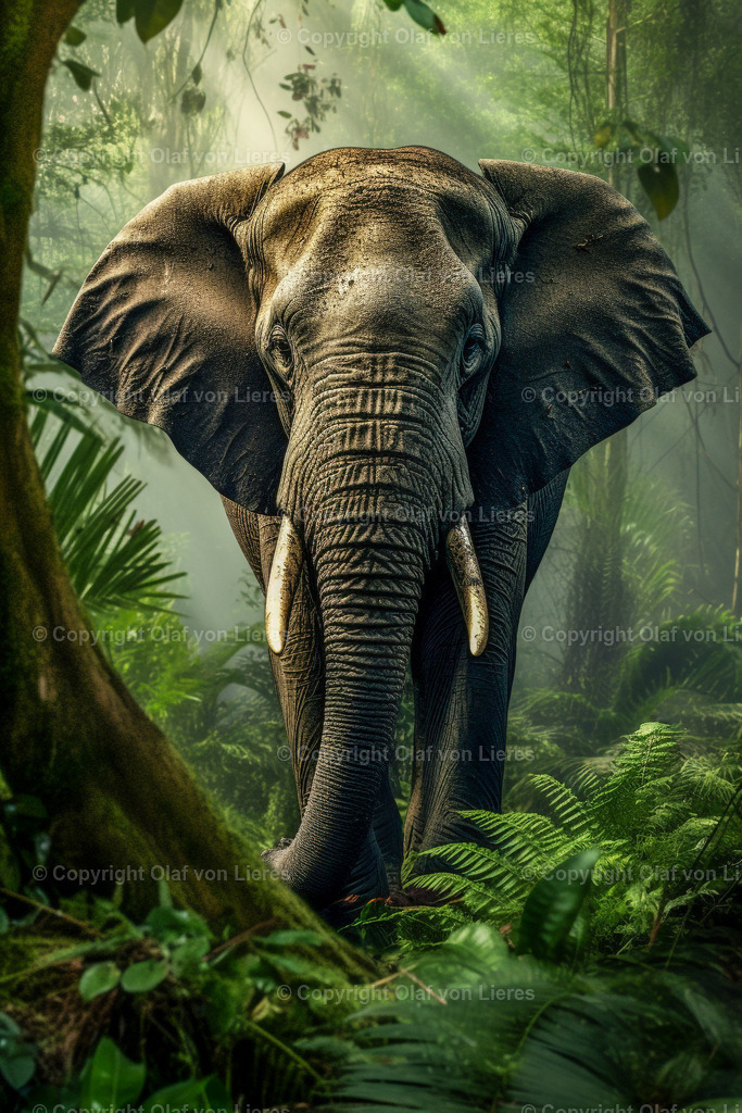 Elefant im Urwald | Elefanten im Dschungel