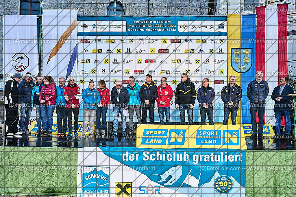 ALP2220_FMC-Wellcome_People of Honor | (C)FotoLois.com, Alois Spandl, World Criterium Masters Ski Alpin 2023 Hochkar, WellcomeFeier mit Siegerehrungen Slalom A + GiantSlalom C, Mo 20. März 2023.