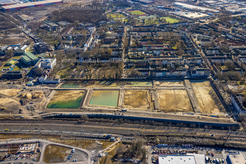 Dortmund250300179 | Luftbild, Karlsquartier am Westfalenhütte Gewerbegebiet, Wohnen am Park, Borsigplatz, Dortmund, Ruhrgebiet, Nordrhein-Westfalen, Deutschland