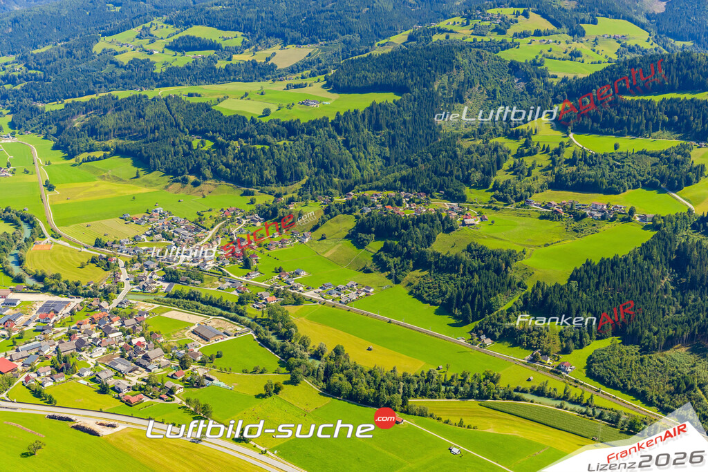 Schöne Luftaufnahme als Geschenk in Pruggern Michaelerberg-Pruggern - Die Luftbildaufnahme wurde 2025 vom UL-Flugzeug heraus erstellt ( keine Drohne ) - Hochauflösende Luftaufnahme -Nicht vergleichbar mit Google Maps oder Satelittenbilder- Die Geschenkidee !Mit Lizenz und Bildrechte bestellbar