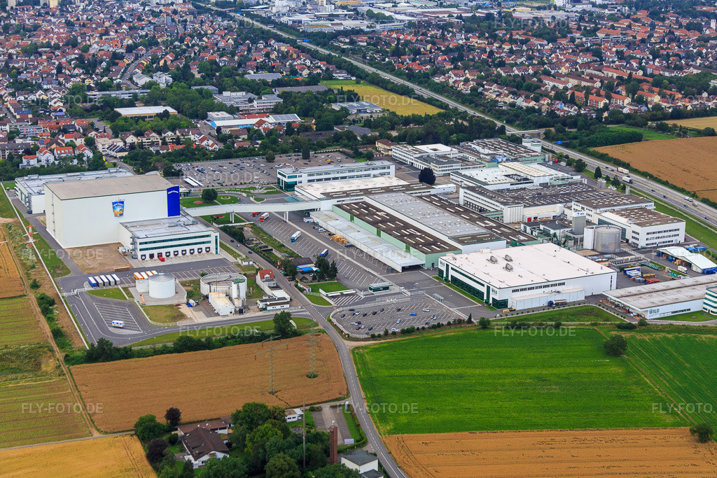 Luftbild: ADM WILD Europe GmbH & Co. KG in Eppelheim im Bundesland Baden-Württemberg in Deutschland. – Foto: IMG_090894.jpg vom 04.07.2016 durch Werner Riehm/FLY-FOTO.de – Auflösung des Originals: 5472 x 3648 px – ADM WILD Europe GmbH & Co. KG | ADM