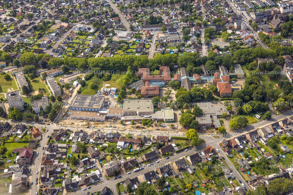 Hamm250700141Bockum-Hoevel | Luftbild, Ski- und Leichtathletik-Club Bockum-Hövel e.V. (SLC), Gebrüder-Grimm-Grundschule, Sophie Scholl Gesamtschule, Bockum-Hövel, Hamm, Ruhrgebiet, Nordrhein-Westfalen, Deutschland