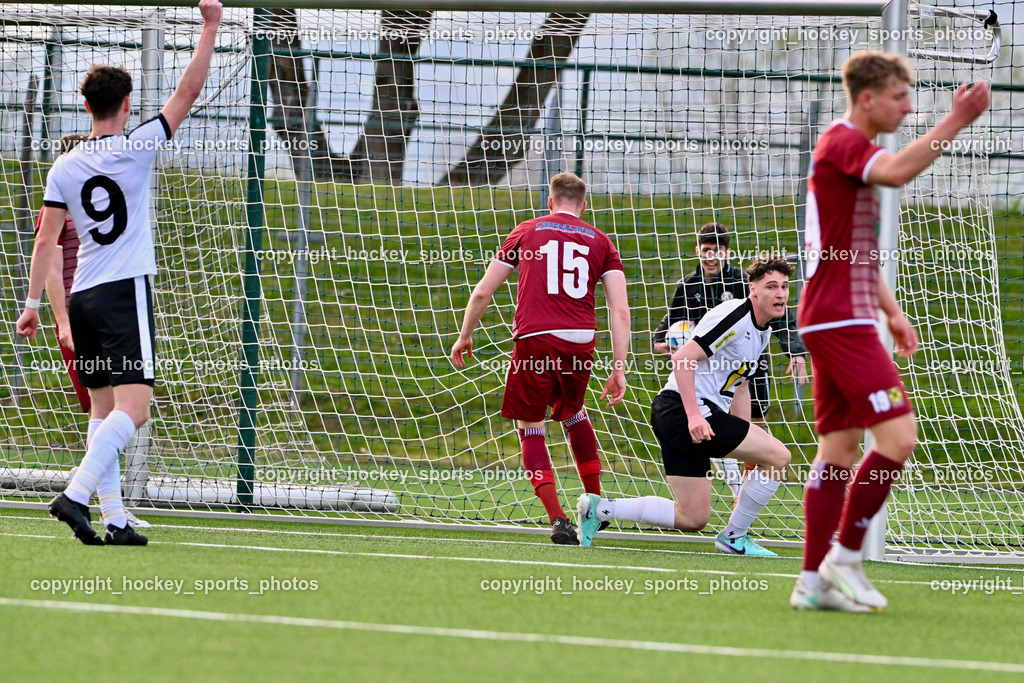 SV Spittal vs. VST Völkermarkt 5.4.2024 | #9 Samuel Müllmann SV Spittal, #15 Matthias Maierhofer VST Völkermarkt, #3 Killian Brandner SV Spittal, SV Spittal vs. VST Völkermarkt 5.4.2024, SV Spittal vs. VST Völkermarkt am 05.04.2024 in Spittal an der Drau (Goldeck Stadion), Austria, (Photo by Bernd Stefan)