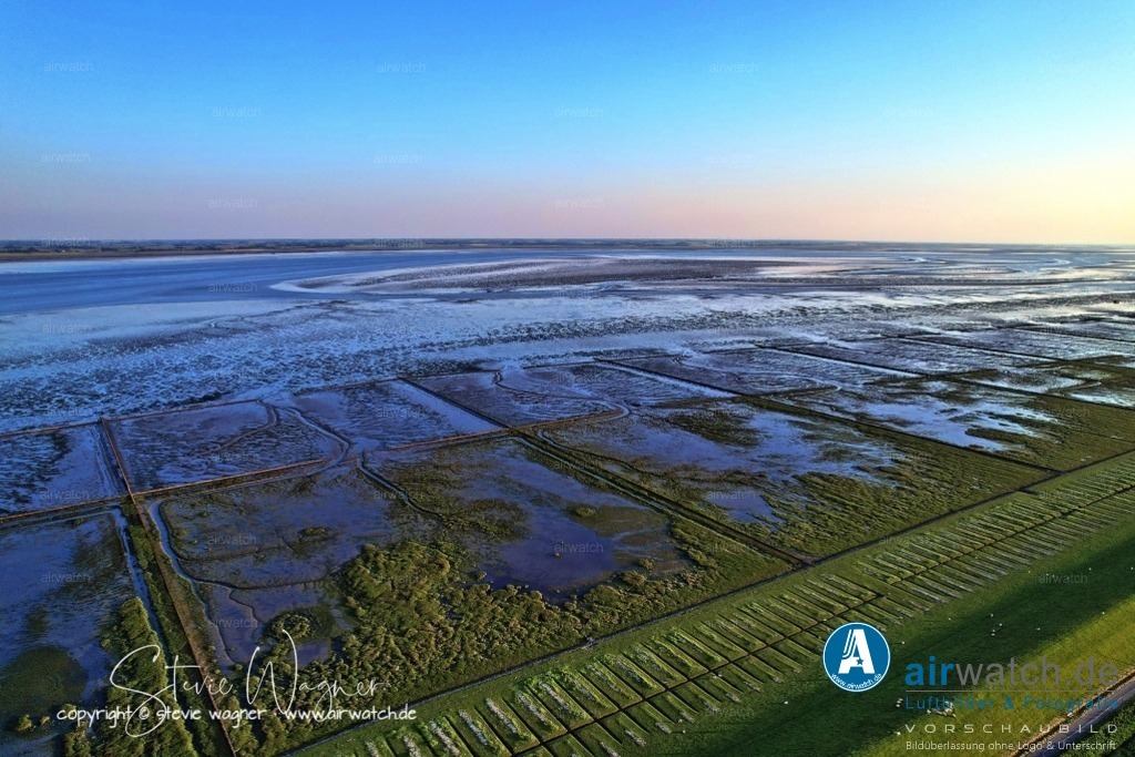 Luftbild Nordstrand, Suederhafen, An de Wehl, Evensbüller Chaussee, Husumer Bucht | Luftbild Nordstrand, Suederhafen, An de Wehl, Evensbüller Chaussee, Husumer Bucht