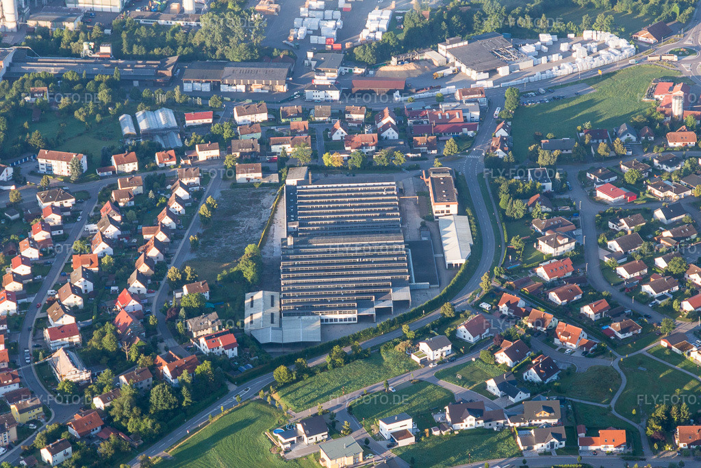 Luftbild: Ruine des ehemaligen Fabrik - Gebäudes in Oberrot im Bundesland Baden-Württemberg in Deutschland. Foto: IMG_093720.jpg vom 23.08.2016 durch Werner Riehm/FLY-FOTO.de