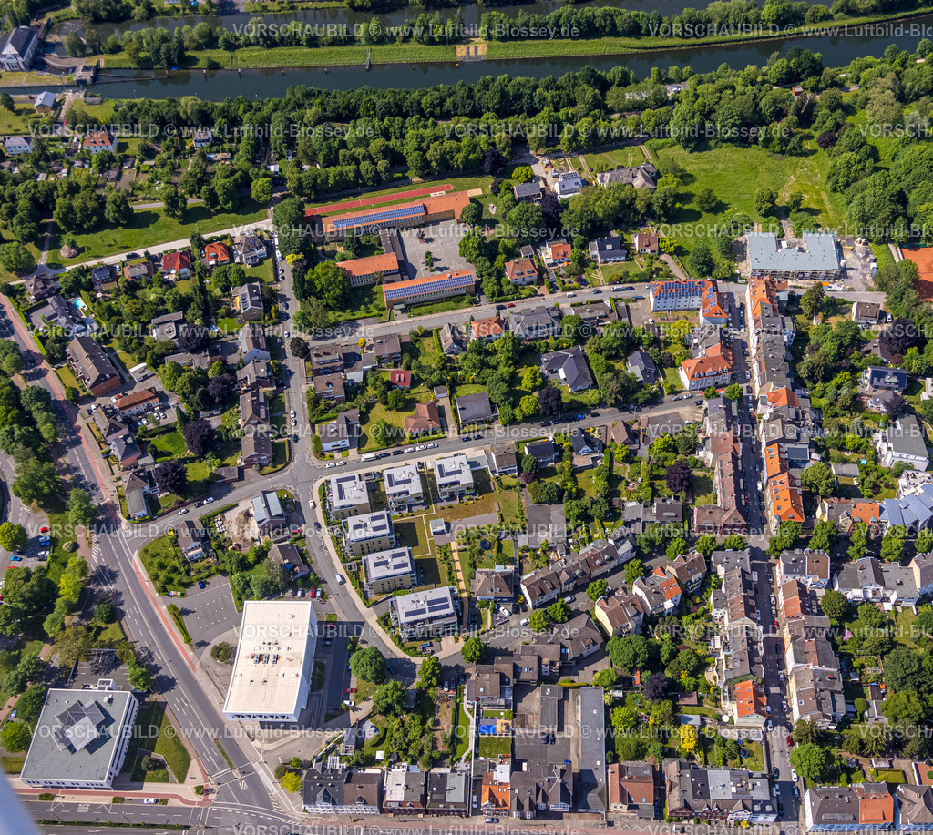 Hamm220504741 | Luftbild, Wohnsiedlung Rietzgartenstraße, städt. Musikschule, Mitte, Hamm, Ruhrgebiet, Nordrhein-Westfalen, Deutschland