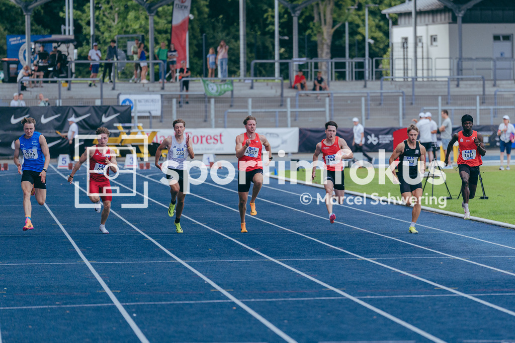 DM U23 U18 Bochum 2026 | mU23 100-Meter-Lauf Finale, Deutsche Meisterschaften der U18 &amp; U23 2026, Lohrheidestadion Bochum-Wattenscheid, 04.07.2026 Foto: Marcel Schwering / sportimfokus - Realisiert mit Pictrs.com