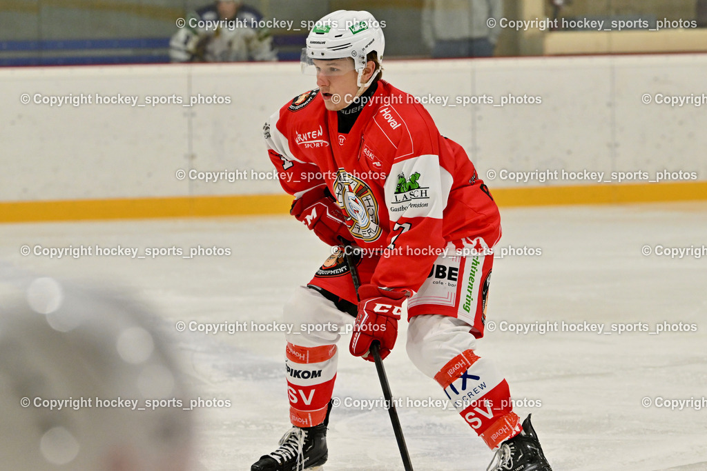 ESV Ferlach vs. UECR Eisbären Huben | #7 Steiner Marco ESV Ferlach, ESV Ferlach vs. UECR Eisbären Huben, ESV Ferlach vs. UECR Eisbären Huben am 31.10.2025 in Ferlach (HTC Eishalle Ferlach), Austria, (Photo by Bernd Stefan)