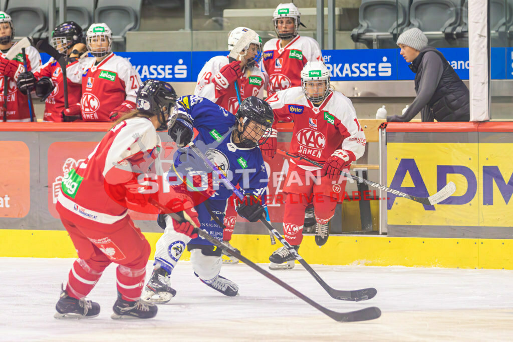 Eishockey DEBL 2023/24 | Eishockey DEBL 2023/24, KAC Frauen - Villach Lady Hawks am 27.09.2023 in Klagenfurt (Heidi Horten Arena), Austria, (Photo by Ernst Krawagner sport-fan.at) - Realisiert mit Pictrs.com