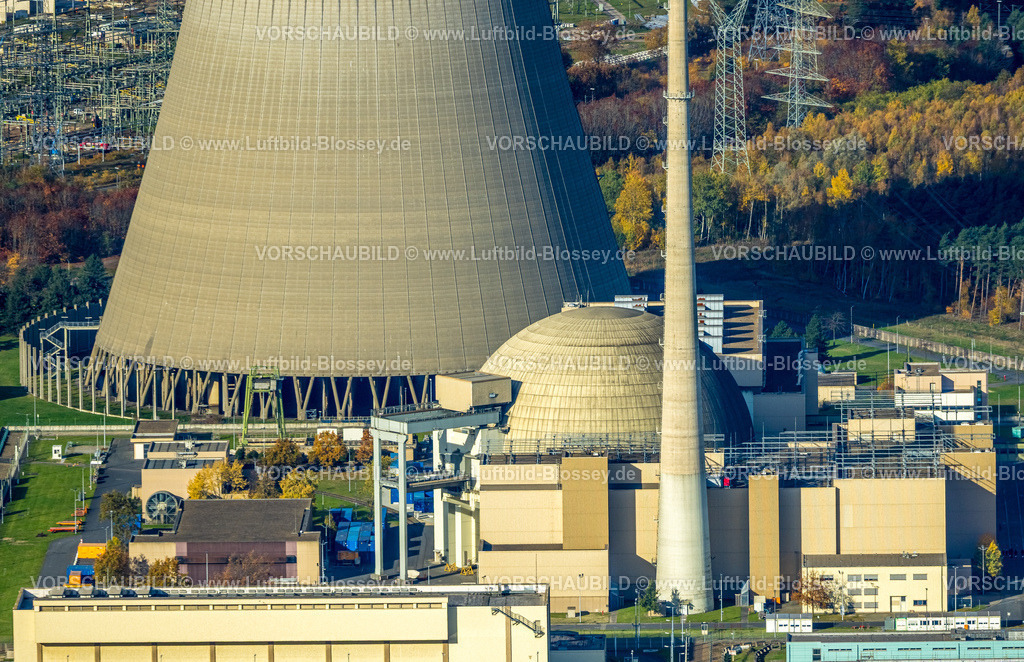 Lingen251104659KernkraftwerkEmsland | Luftbild, stiilgelegtes Kernkraftwerk Emsland, Teilansicht, Estringen, Lingen, Norddeutschland, Ostfriesland, Niedersachsen, Deutschland