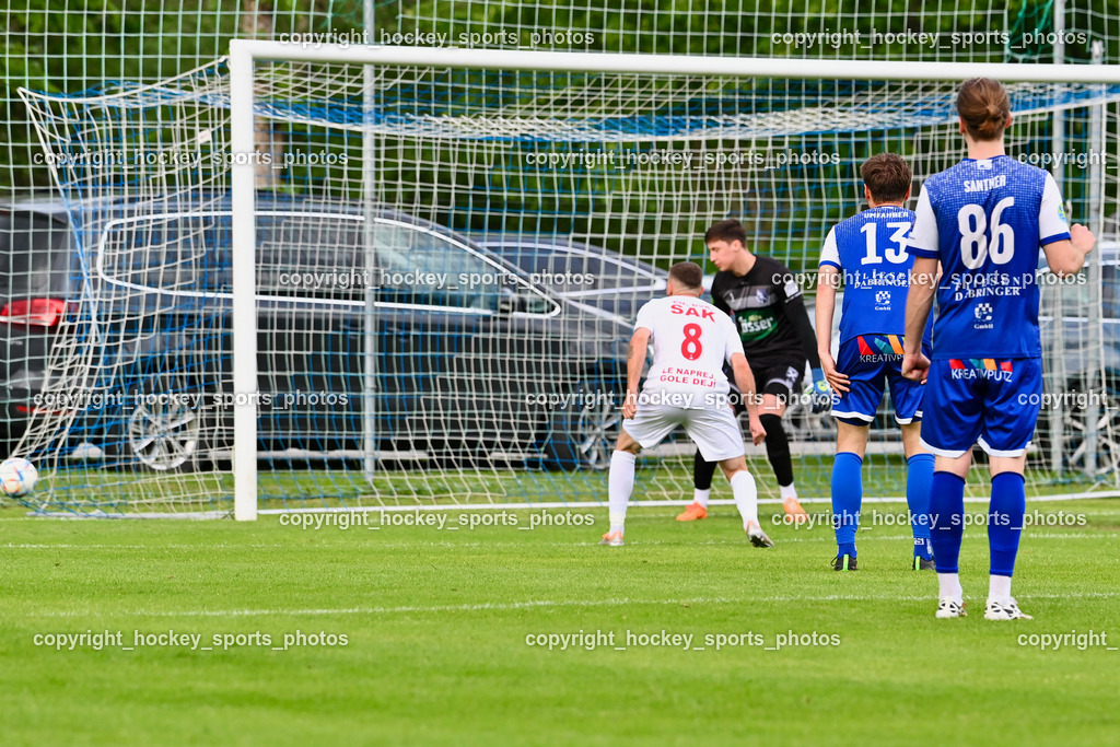 SV Dellach Gail vs. SAK 29.5.2023 | Tor SAK, #1 Jaka Grilj Miletic, #8 Kristjan Sredojevic, #13 Gabriel Umfahrer, #86 Lukas Fabian Santner