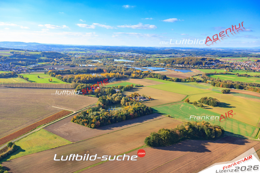 Die Luftaufnahme Trieb - Marktzeuln wurde 2017 mittels Flugzeug (keine Drohne) erstellt. Perfekte Schärfe und Druck- Auflösung- Garantiert!