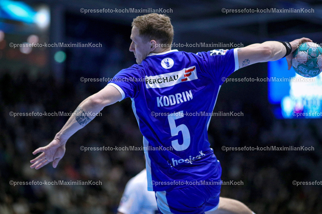 Gum1HBL27042401055 | 27.04.2024, Gummersbach, Handball, Liqui Moly Bundesliga, 30.Spieltag, Schwalbe-Arena, VfL Gummersbach - HSG Wetzlar: Tilen Kodrin (VfL Gummersbach)