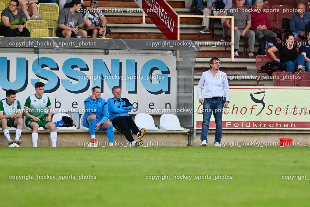 SV Feldkirchen vs. ATSV Wolfsberg 26.5.2023 | Spielerbank SV Feldkirchen,  Tormanntrainer SV Feldkirchen Christian Dietrichsteiner, Headcoach SV Feldkirchen Michael Johann Lattacher