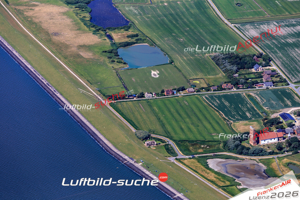 Das Luftbild der Stadt Pellworm wurde 2018 vom Flugzeug heraus erstellt (keine Drohne) Aufnahmehöhe ca.400 Meter- hohe Auflösung für beste Druck-Qualität