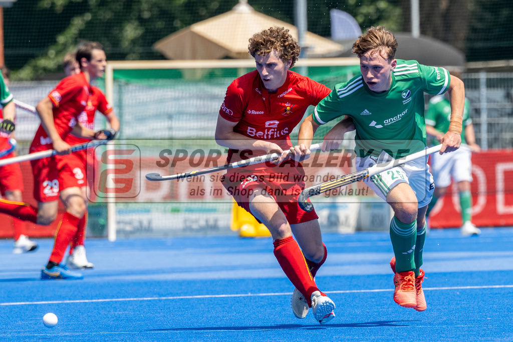 SFE_20230709_0079 | EuroHockey EM U18 Boys Belgium vs Ireland am 09.07.2023 in Krefeld (Gerd-Wellen-Hockeyanlage), Photo: Stephan Fehrmann 2023 (Sports-Gallery)