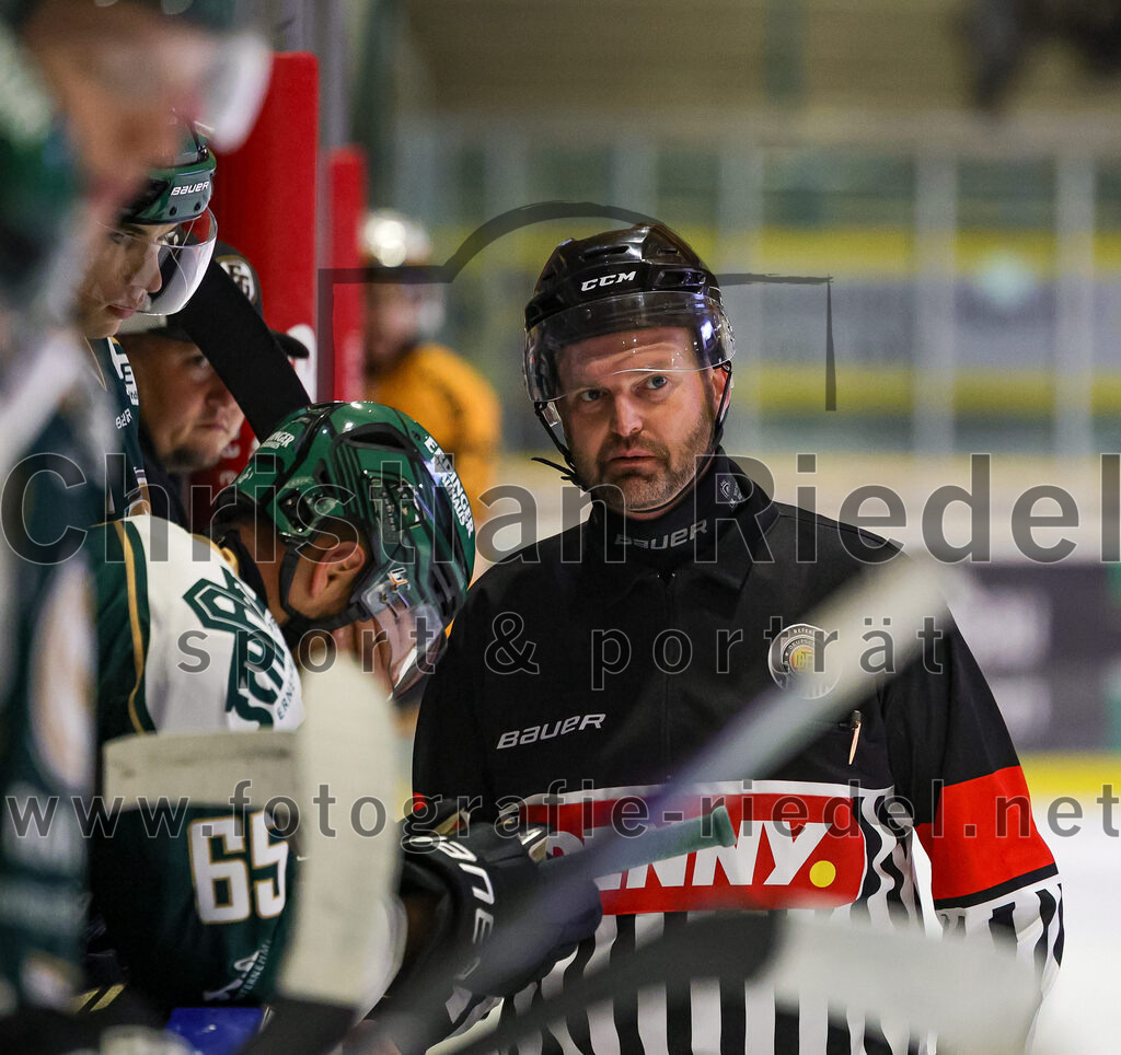 2025-08-22_073_TSV_Erding_gegen_EV_Fuessen | Erding, Deutschland, 22.08.2025:Eishockey, Oberliga Süd 2025 / 2026, Testspiel, TSV Erding gegen EV Füssen, Endergebnis: 1:4+e65+Foto: Christian Riedel / fotografie-riedel.net