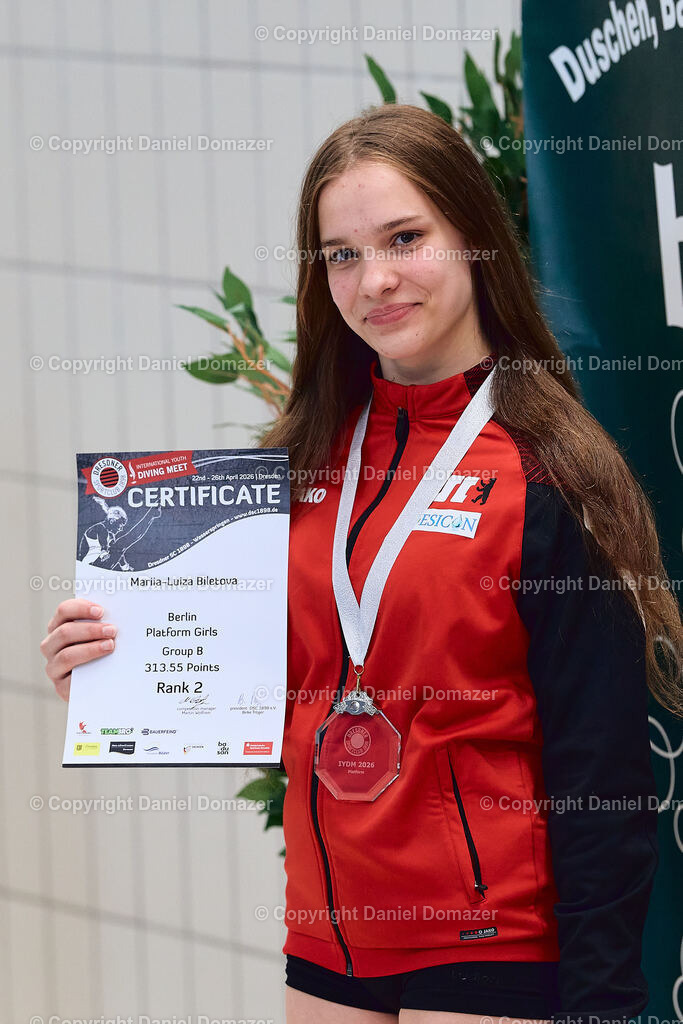 International Youth Diving Meet 2026 | Day 3 of 5 | International Youth Diving Meet 2026| Day 3 of 5 | 24.04.2026 | Youth diving competition featuring 1m and 3m springboard and platform at the Schwimmsportkomplex Freiberger Platz in Dresden.@ Domazer Photography - Realisiert mit Pictrs.com
