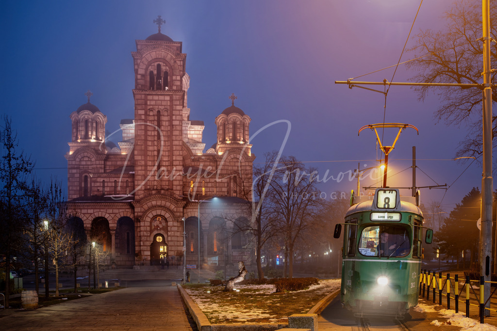 Sveti Marko | Sveti Marko mit nostalgischer Straßenbahn im leichten Nebel