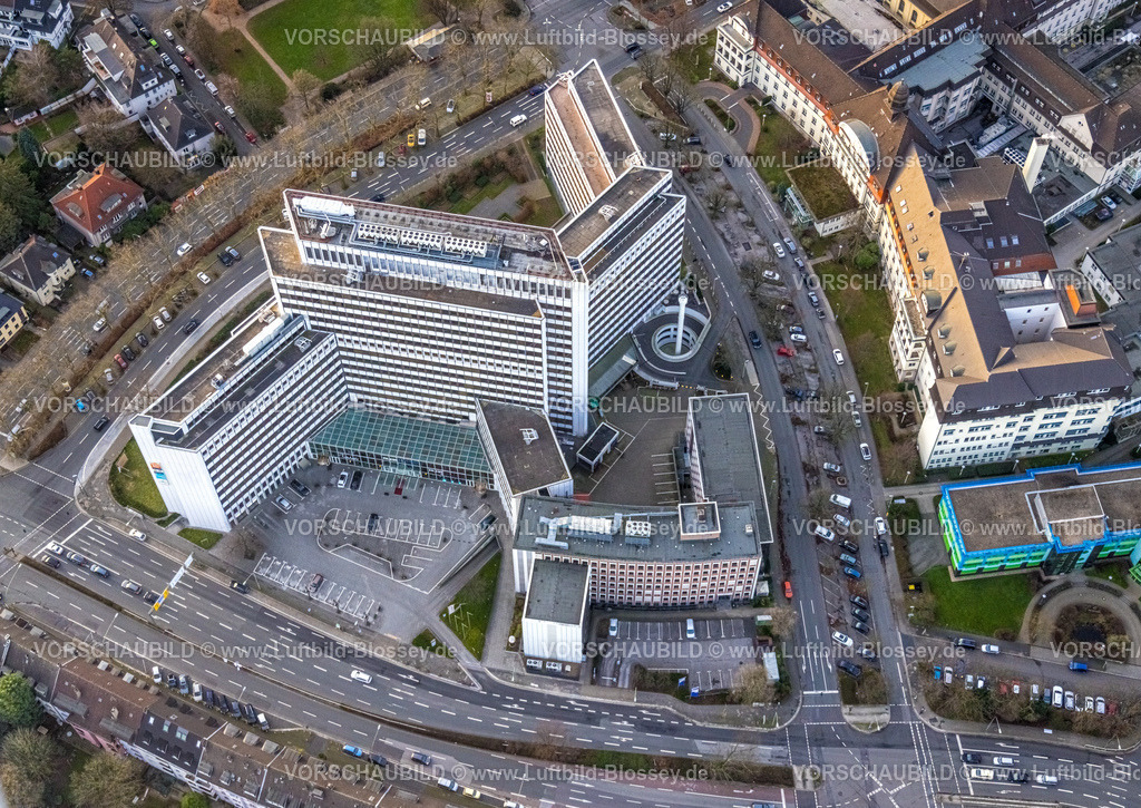 Essen230101761 | Luftbild, Ruhrturm Business Hochhaus, Huttrop, Essen, Ruhrgebiet, Nordrhein-Westfalen, Deutschland