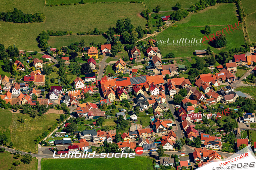 Luftaufnahme Oberalba Dermbach - Die Luftaufnahme wurde 2025 vom UL-Flugzeug heraus erstellt ( ohne Drohne ) - Hochauflösende Luftaufnahme - für professionelle Ausdrucke geeignet. Die Geschenkidee !Mit Lizenz und Bildrechte bestellbar