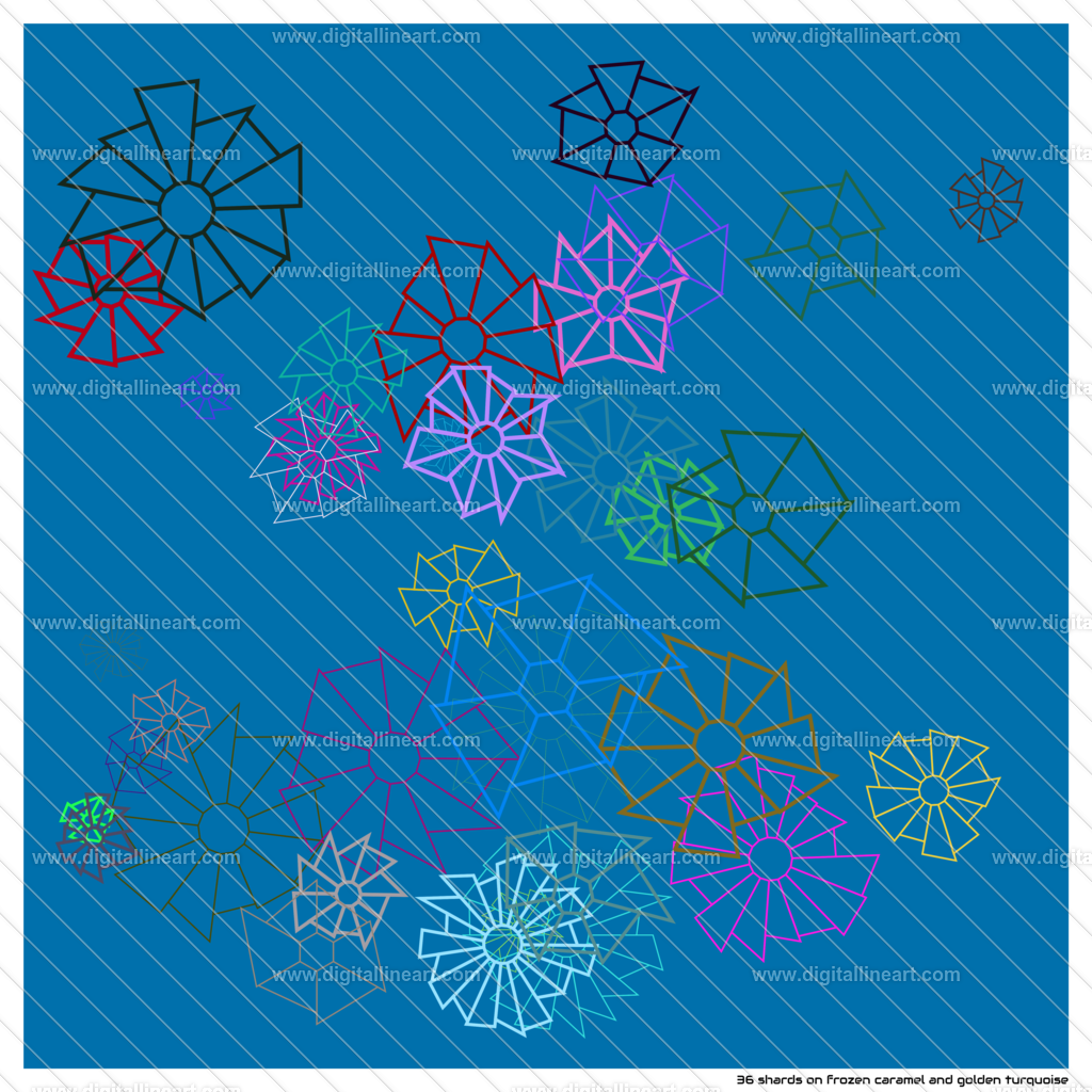 36-shards-frozen-caramel-and-golden-turquoise | digitallineart - Realisiert mit Pictrs.com