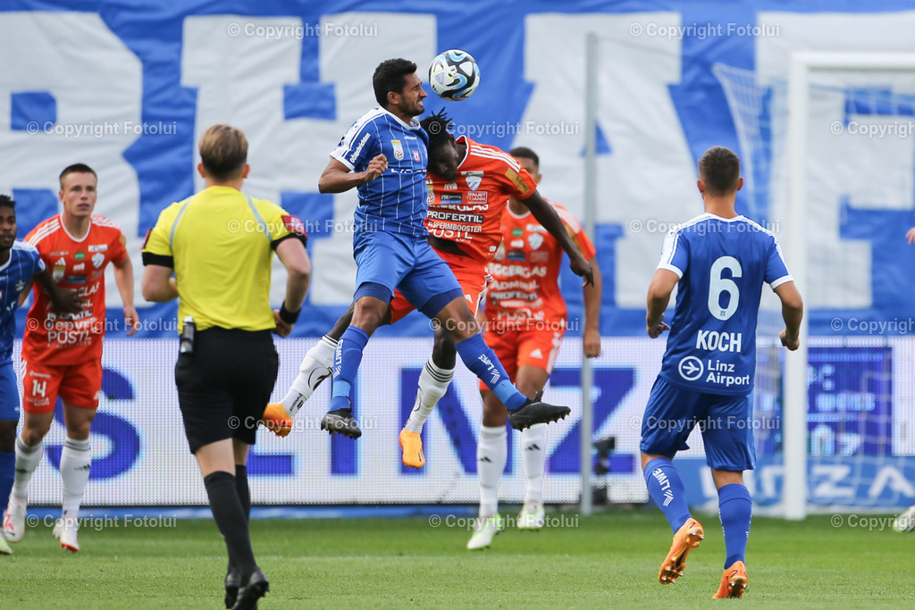 A_LUI_20230806_0031 | SPORT FUSSBALL ADMIRAL BUNDESLIGA  2023/24
FC BLAU WEIß LINZ VS TSV EGGER GLAS HARTBERG
IM BILD: Ronivaldo Bernardo Sales (FC Blau Weiß Linz)
FOTO:FOTOLUI/UW