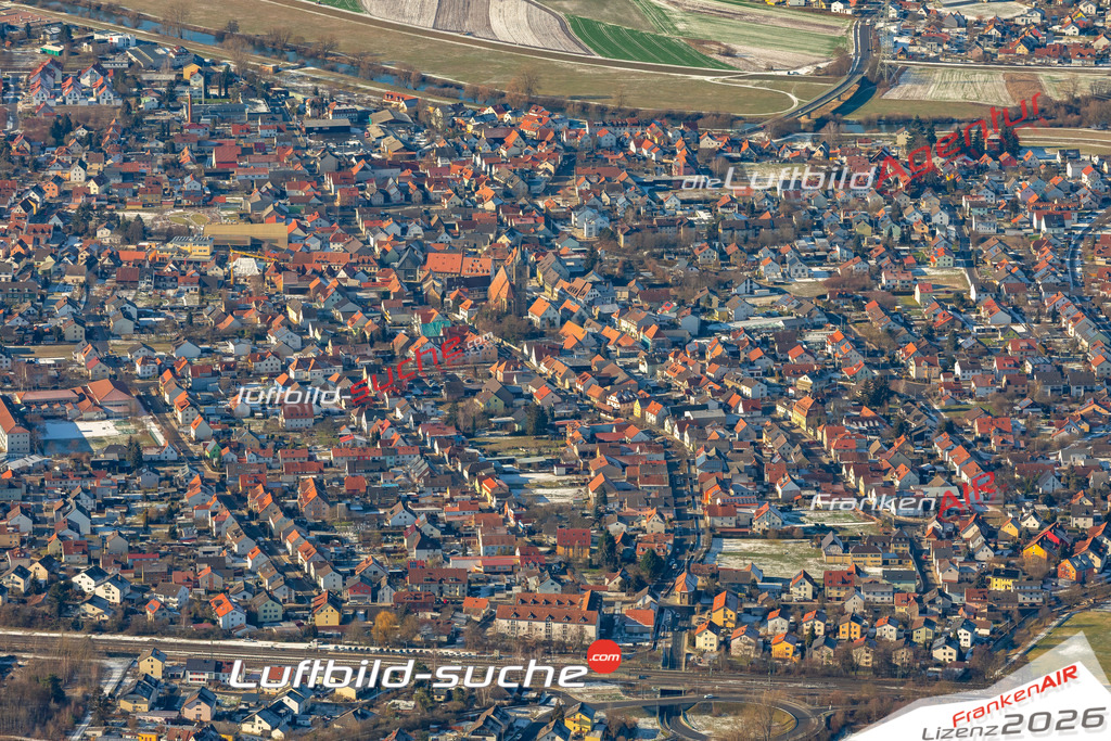Das Luftbild der Stadt Hallstadt wurde 2019 vom Flugzeug heraus erstellt (keine Drohne) Aufnahmehöhe ca.400 Meter- hohe Auflösung- beste Druck-Qualität garantiert!