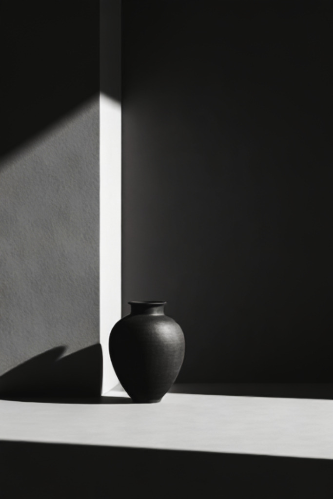 KI00356 | Mit moderner KI‑generiertes schwarz-weiß Artwork, sorgfältig manuell für den Druck optimiert.
