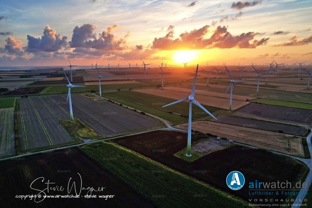 Windpark Breklumer-Koog | Luftbild, Windenergieanlagen, Enercon, Windpark Breklumer Koog